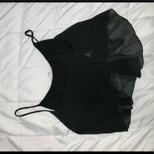 Super cropped sheer top